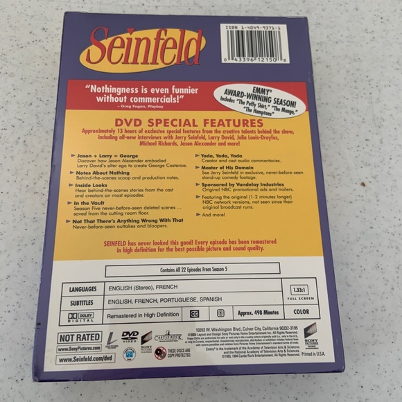 New Seinfeld Season Five DVD 22 Episodes - Picture 5 of 5
